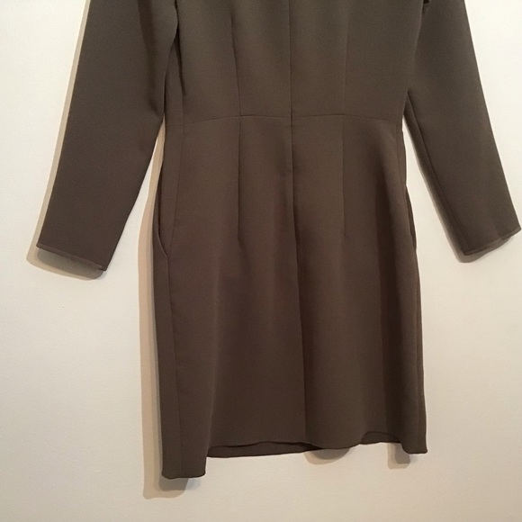 NWOT Aritzia Wilfred Chalet Brown Vilard Long Sleeve Crewneck Round Neck Dress 0 - Picture 12 of 12